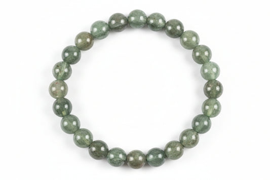 Elastic Bracelet 8mm Round Beads - Apatite green
