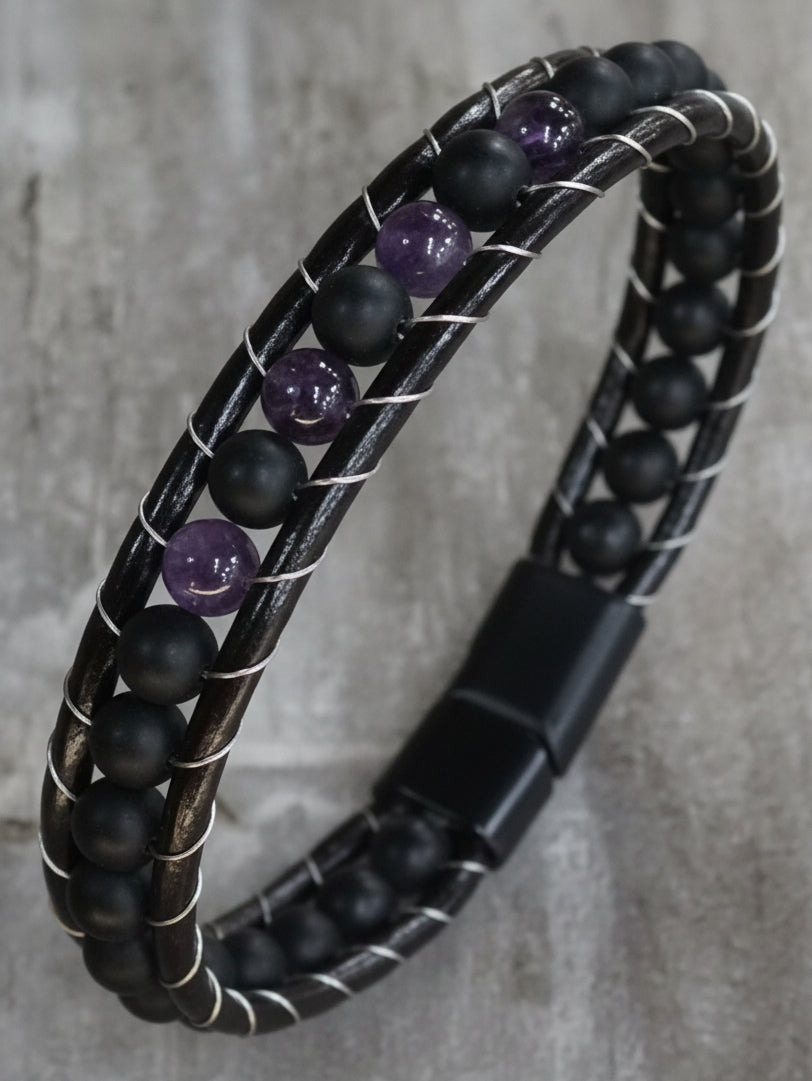 Fitted Gemstone Magnetic Clip Bracelet