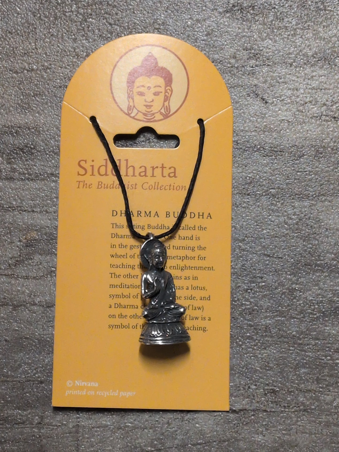 Siddharta/ Buddhist Collection Dharma Buddha Pewter Pendant