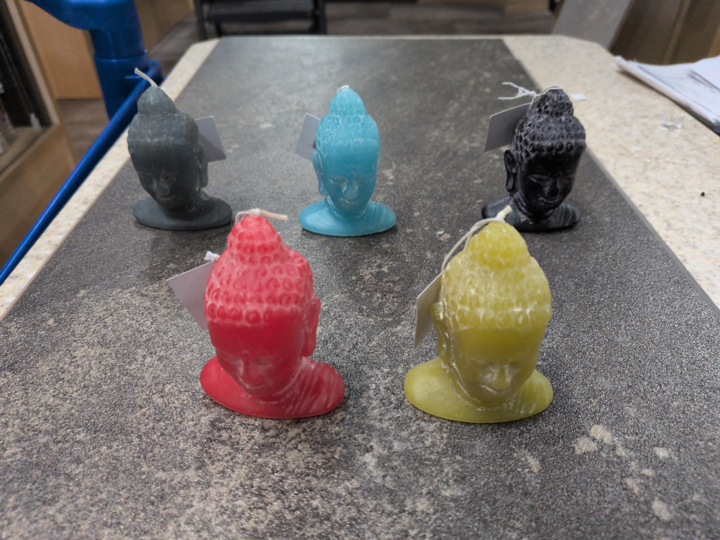 Small Buddha Head Candle