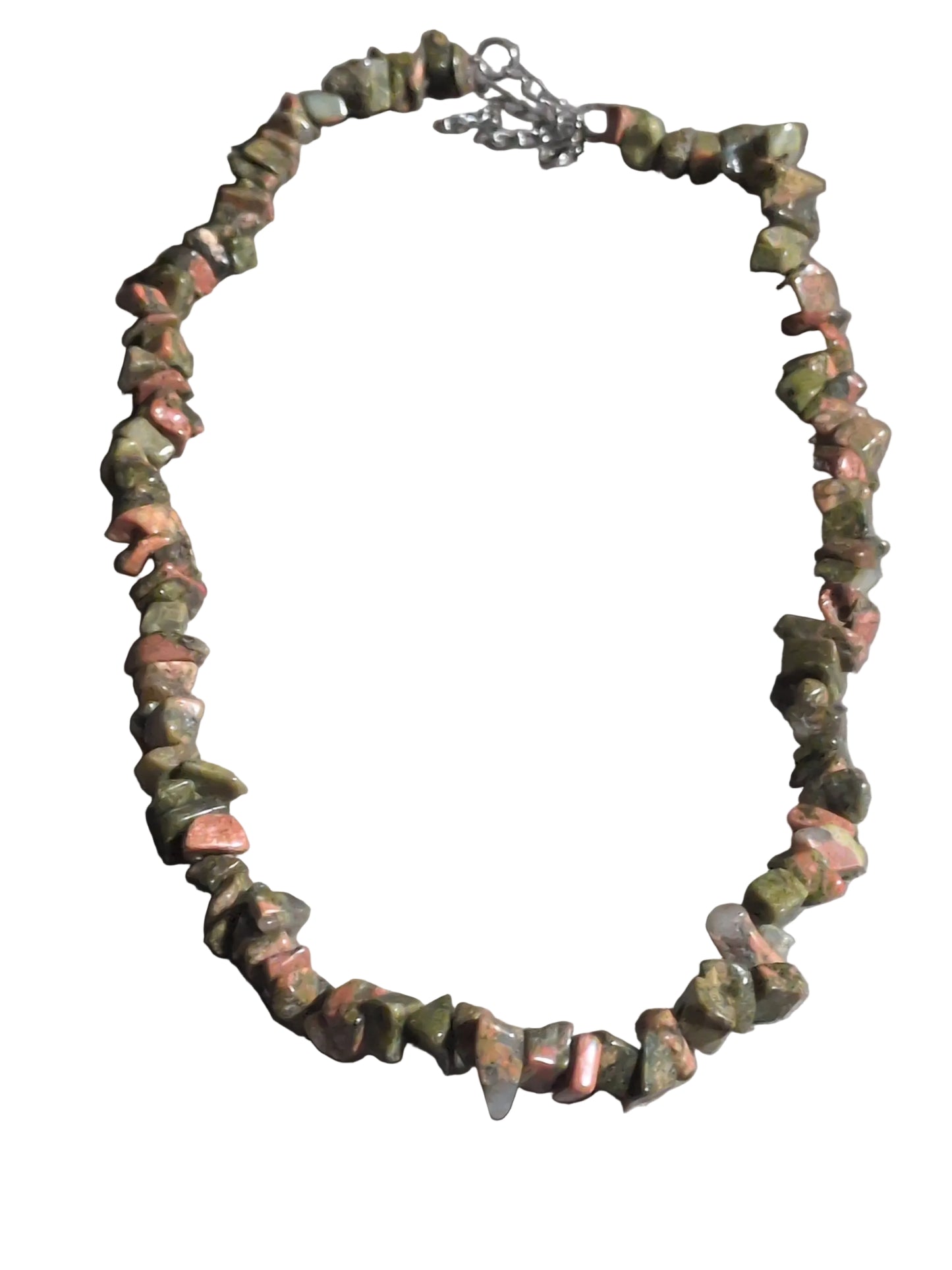Gemstone Chips Choker- Unakite