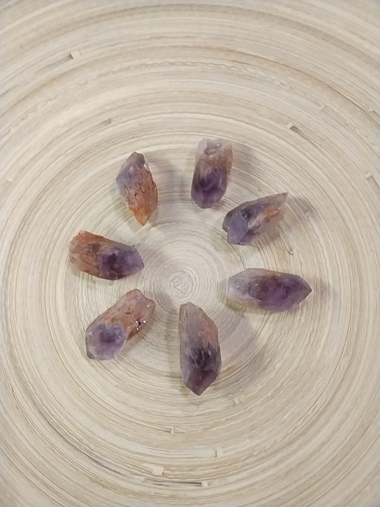 Large Super 7 Crystal Point w/ Amethyst, Caoxenite, Smoky Quartz,  Lepidocrocite, and Rutile