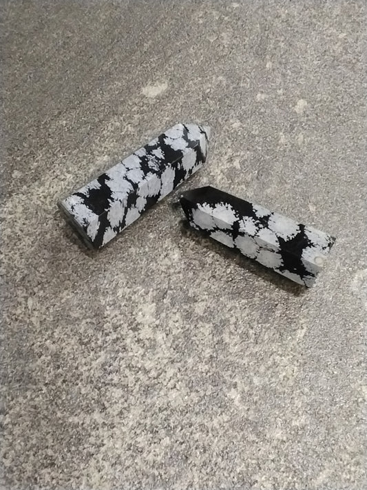 Snowflake Obsidian Tower Point