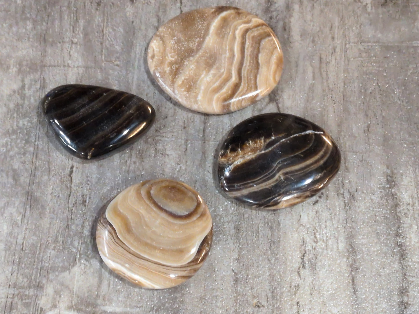 Chocolate Calcite palm stone
