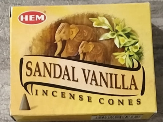 HEM Sandal Vanilla Incense Cone