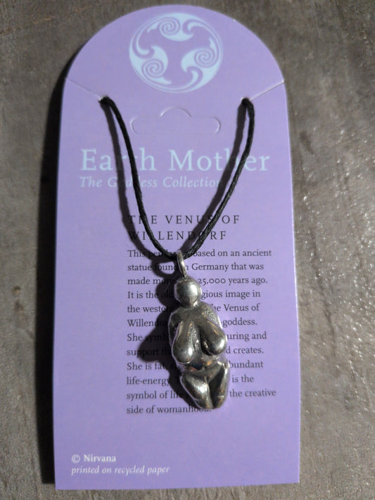 Earth Mother (Goddess Collection) Venus of Willendorf Pewter Pendant