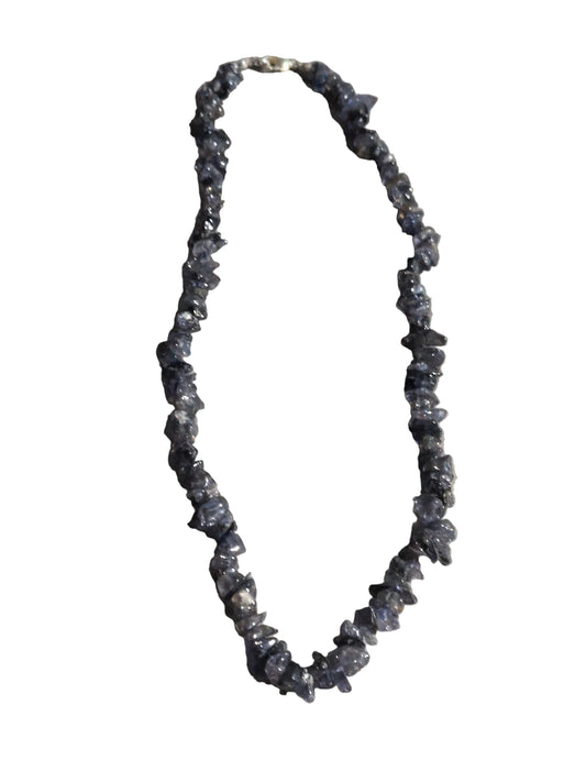 Gemstone Chips Choker- Iolite