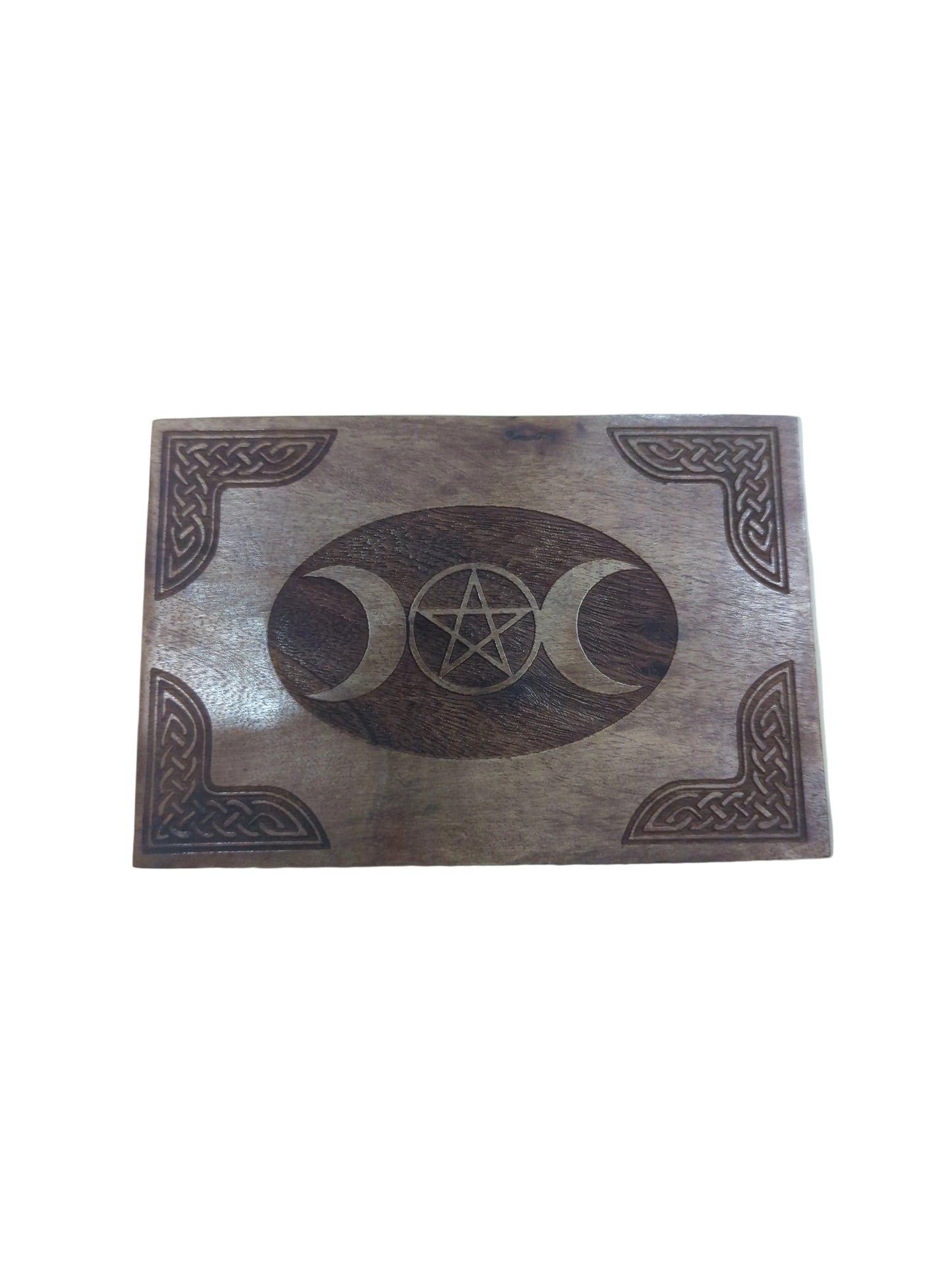 4x6 Wooden Box Pentacle Moon