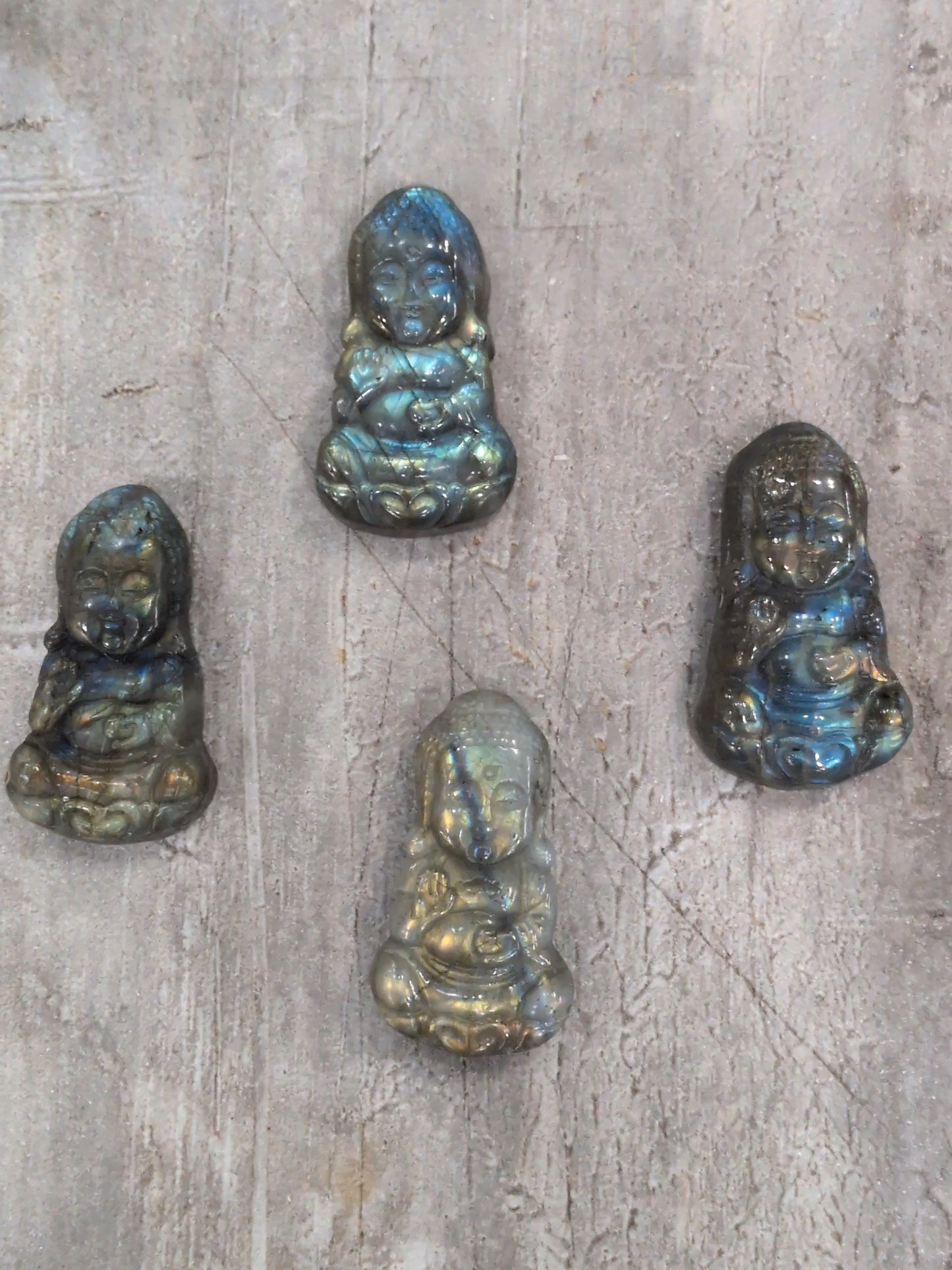 Labordorite Buddha carved stone