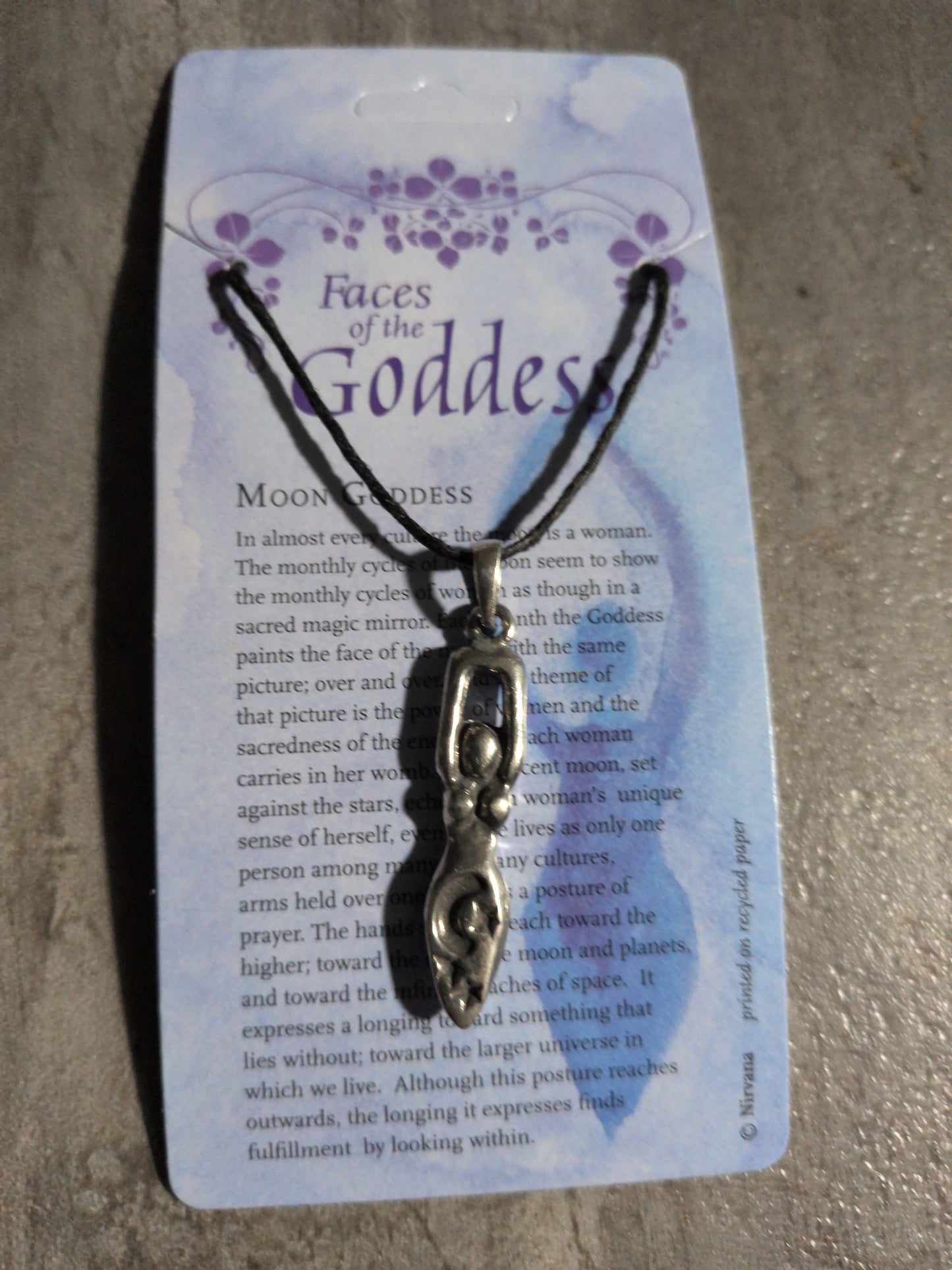 Faces of the Goddess Moon Goddess Pewter Pendant