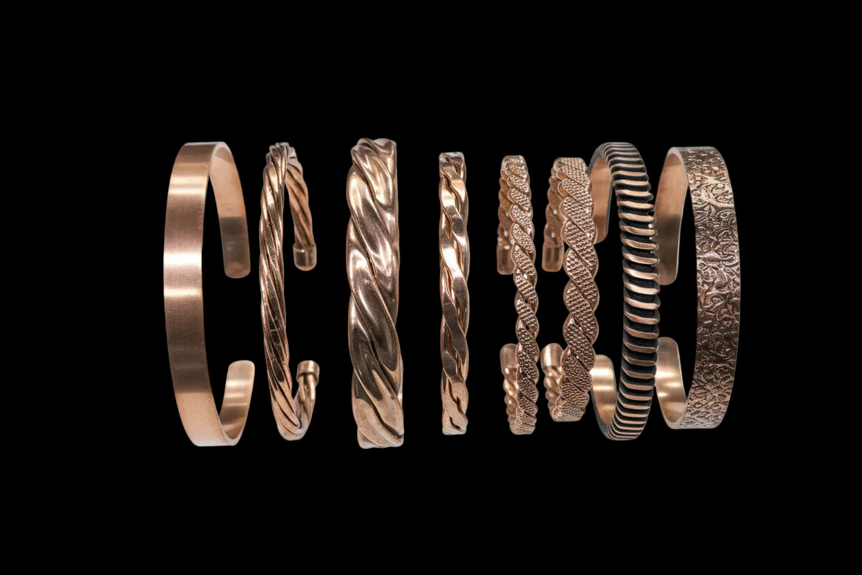 Assorted thin Copper Bracelets- adjustable