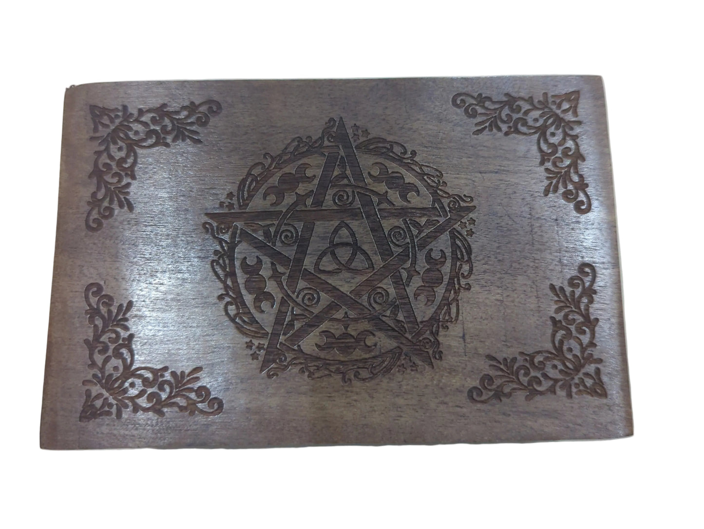 4x6 Wooden Box Ornate Pentacle