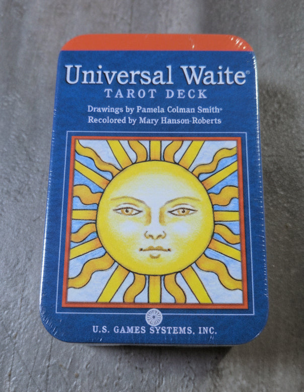 Universal Waite Tarot Deck w/ tin storage case