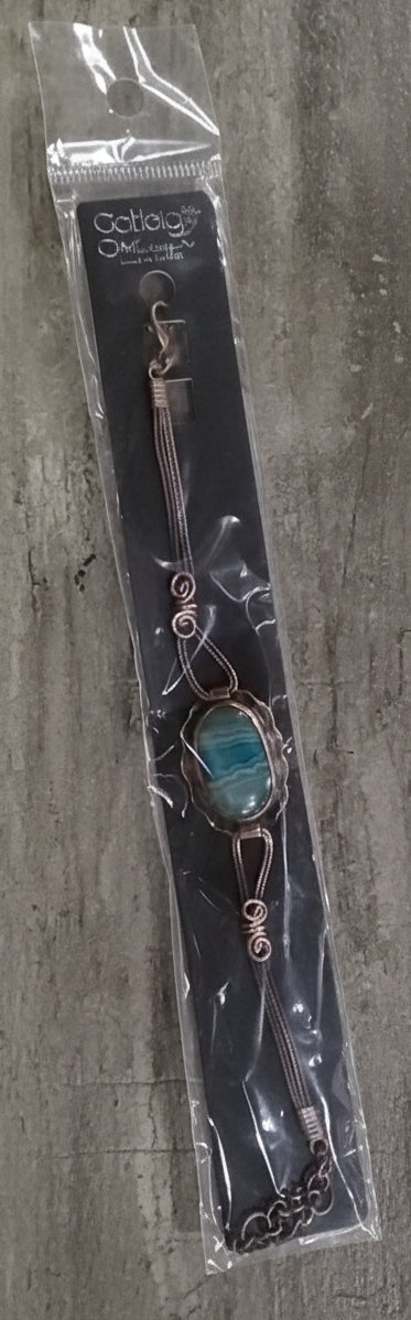 Copper Bracelet with Agate