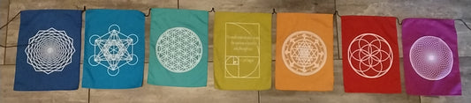 Geometric Mandala 7-flag banner