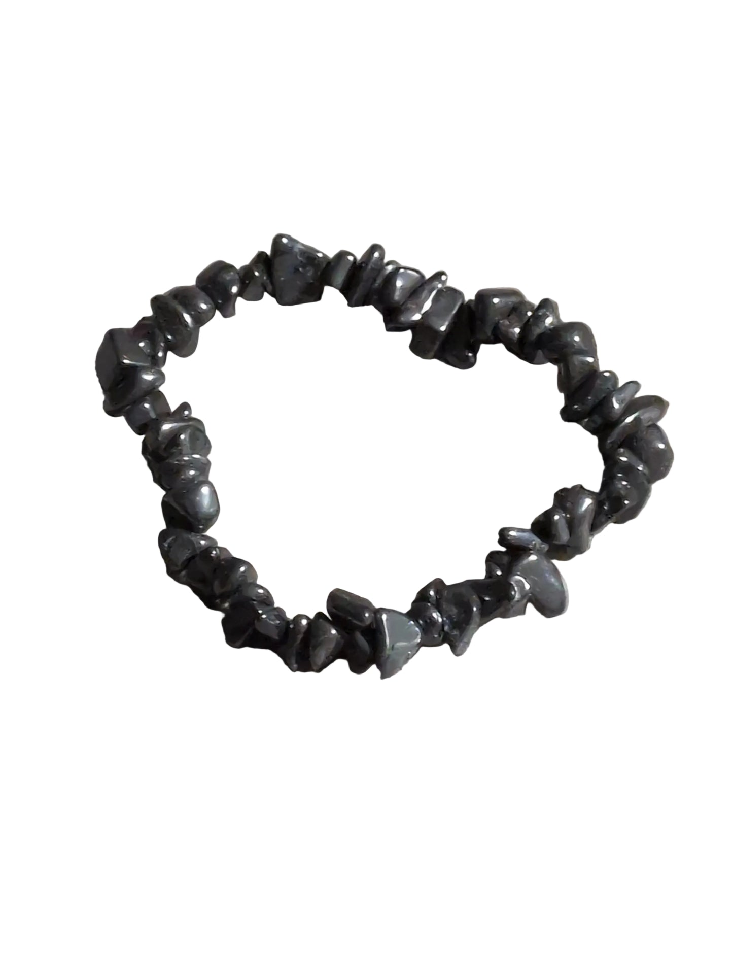 Elastic Chips Bracelet - Hematite