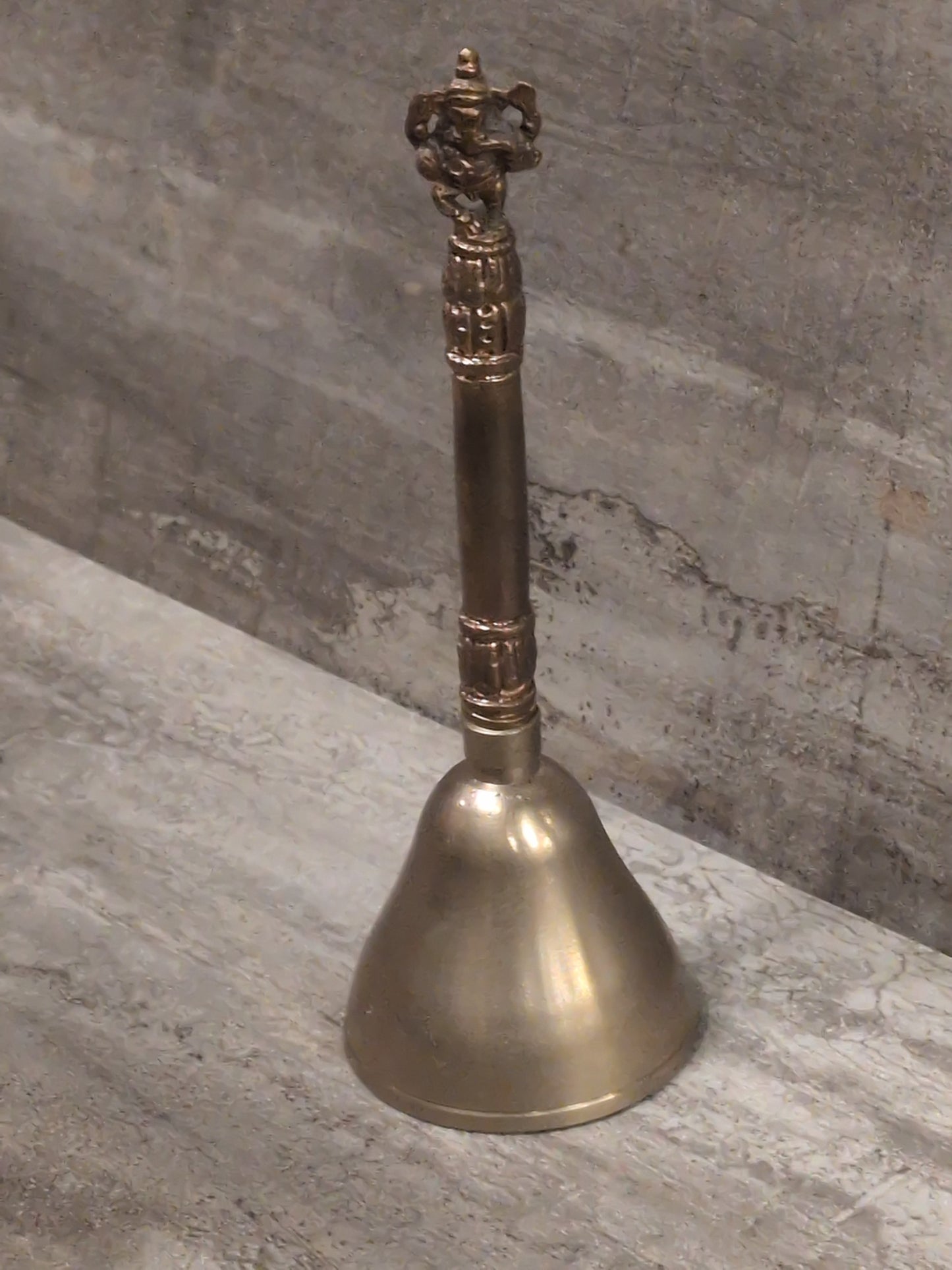 6" Ganesh Brass Offering Bell