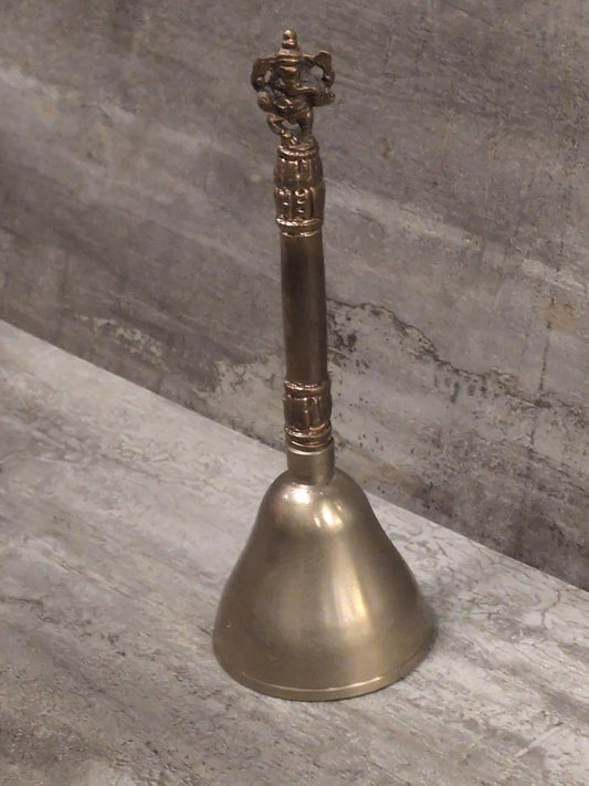 6" Ganesh Brass Offering Bell