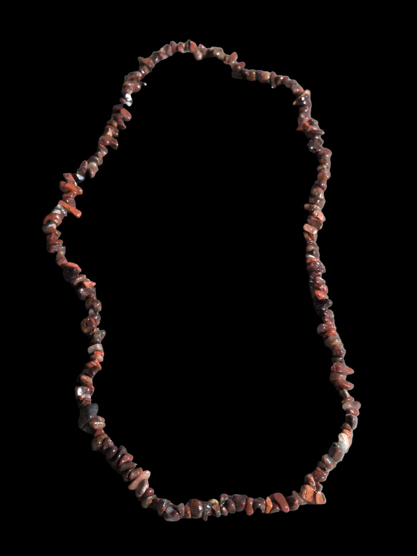 Gemstone Chips Necklace- Red Brecciated Jasper