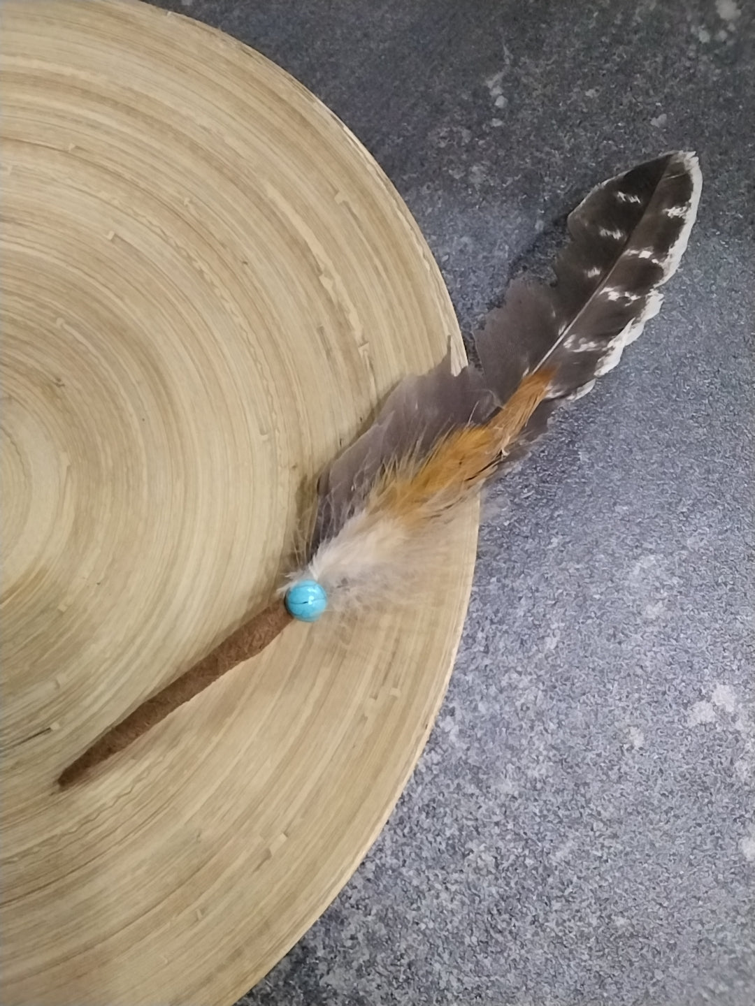 Beaded Smudge Feather