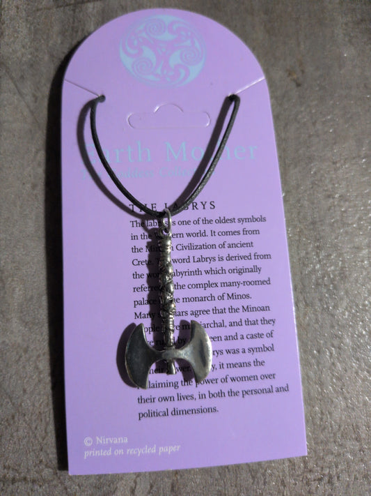 Earth Mother (Goddess Collection) The Labrys Pewter Pendant