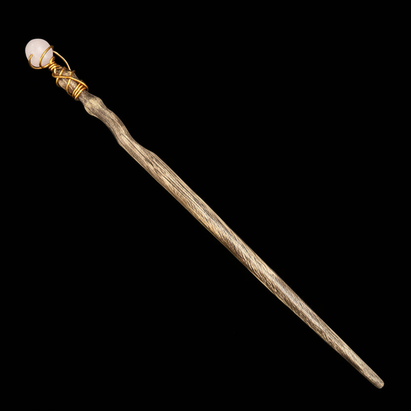 Rose Quartz & Wood Wand