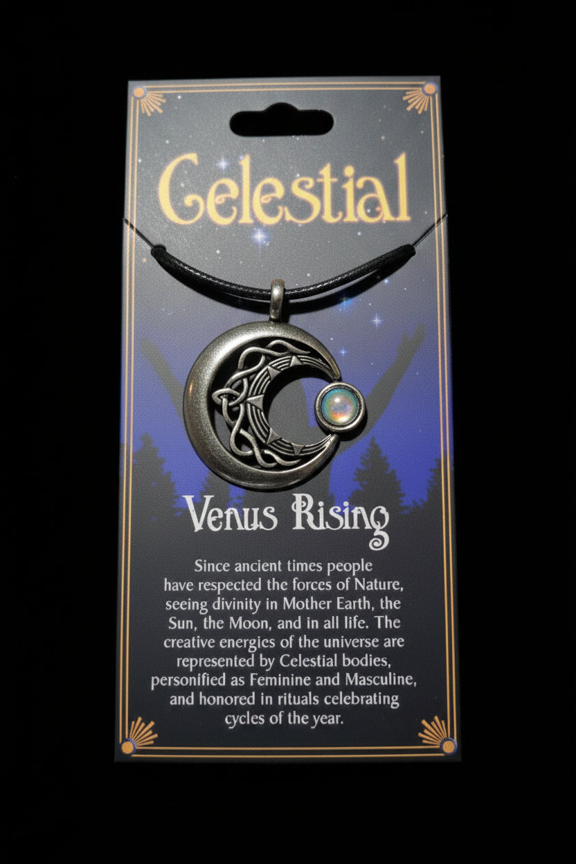 Celestial Collection Venus Rising Pendant w/ leather Cord