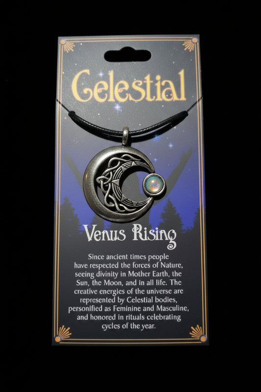 Celestial Collection Venus Rising Pendant w/ leather Cord