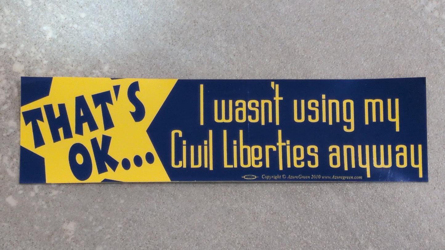 That's okay Bumper sticker
