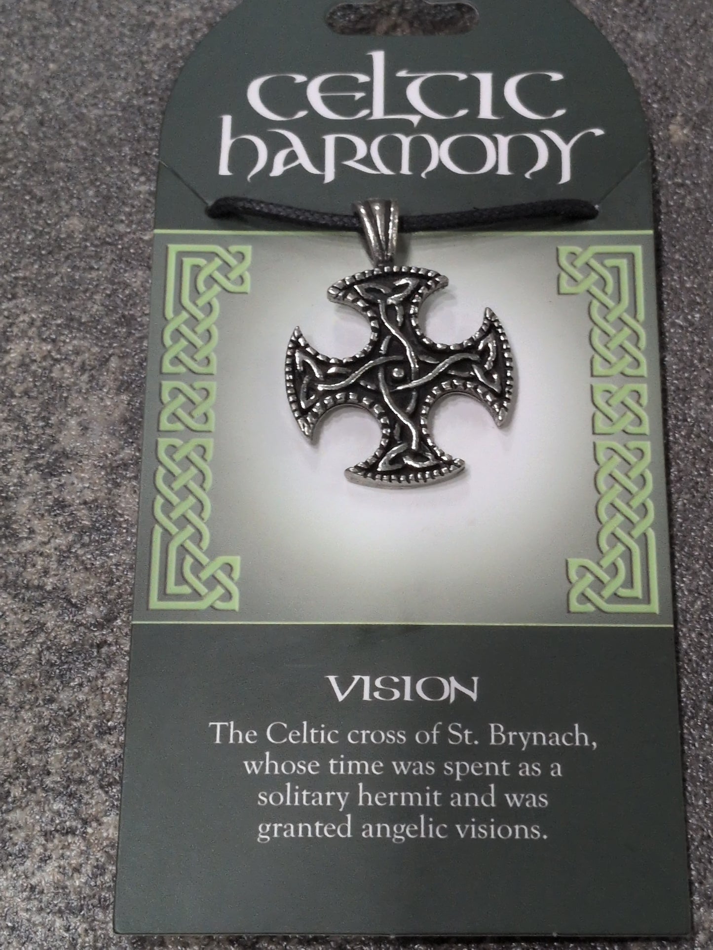 Celtic Harmony Vision Pewter Pendant w/ Leather cord