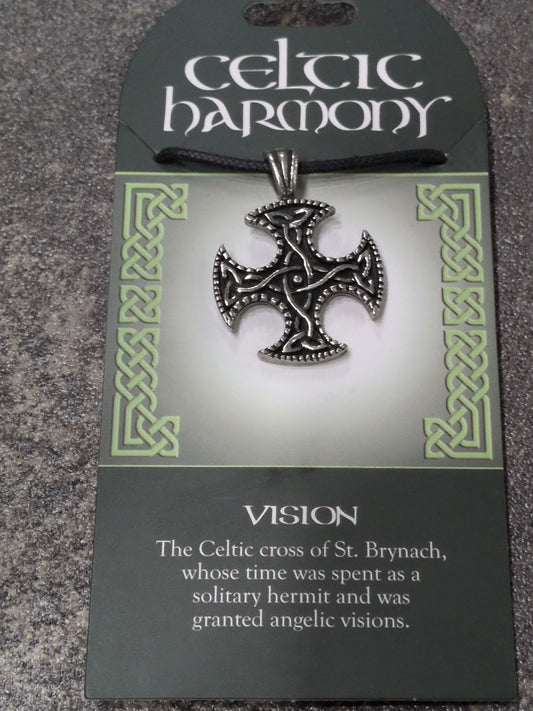 Celtic Harmony Vision Pewter Pendant w/ Leather cord