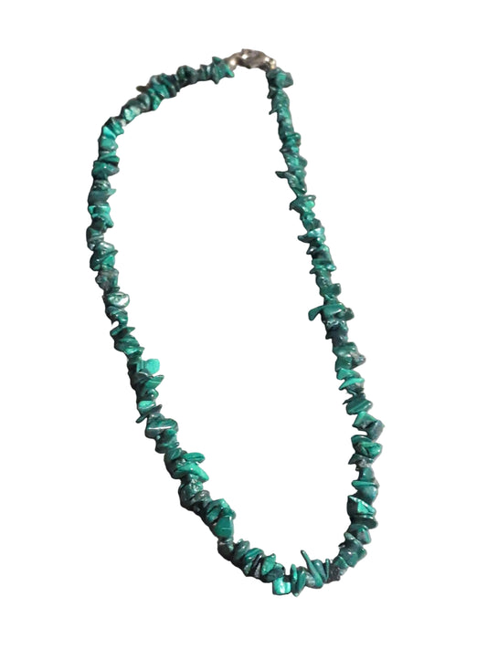 Gemstone Chips Choker- Malachite