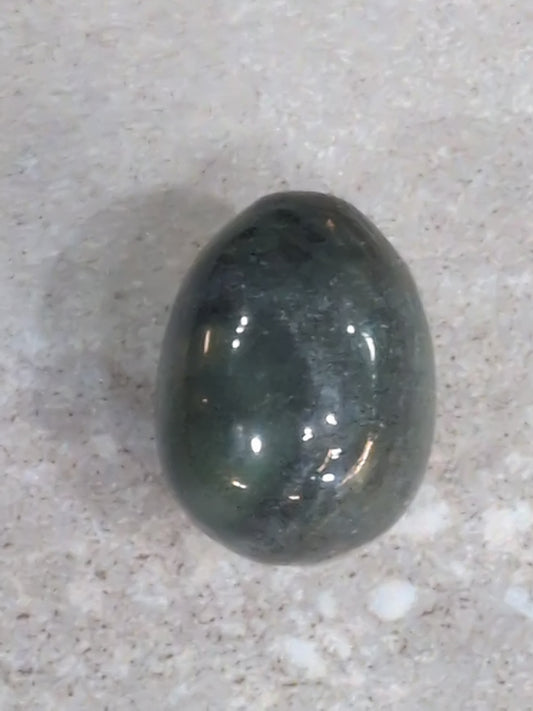 Green Moss Agate 45mm Egg