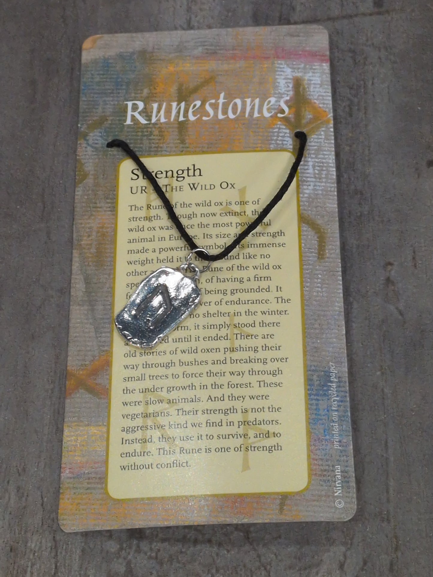 Runestones Strength Pewter Pendant