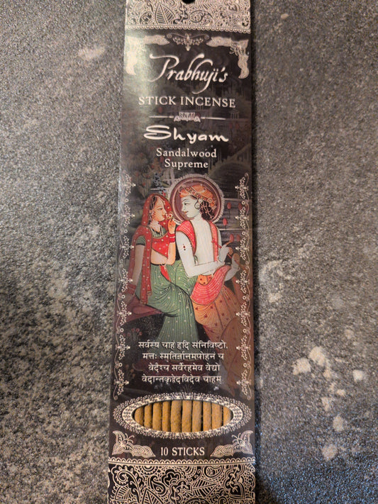 Prabhuji's Incense 10 sticks Shyam