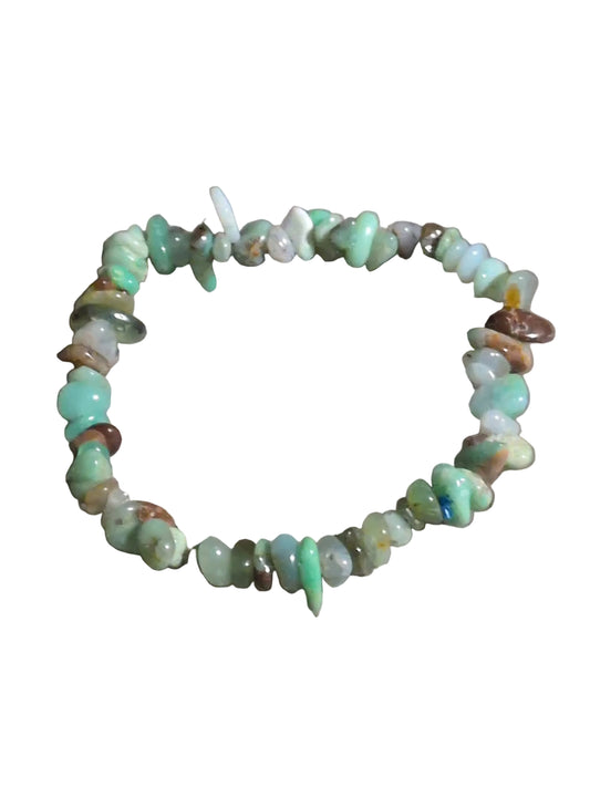 Elastic Chips Bracelet - Chrysoprase