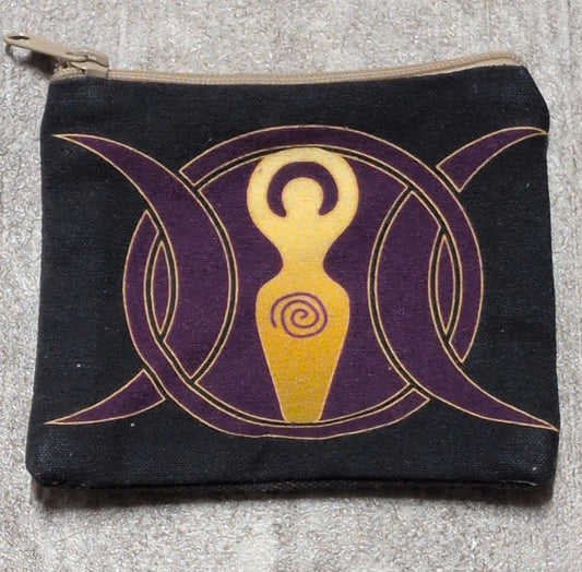 4" x 4.5" Zipper Bag Triple Moon Goddess