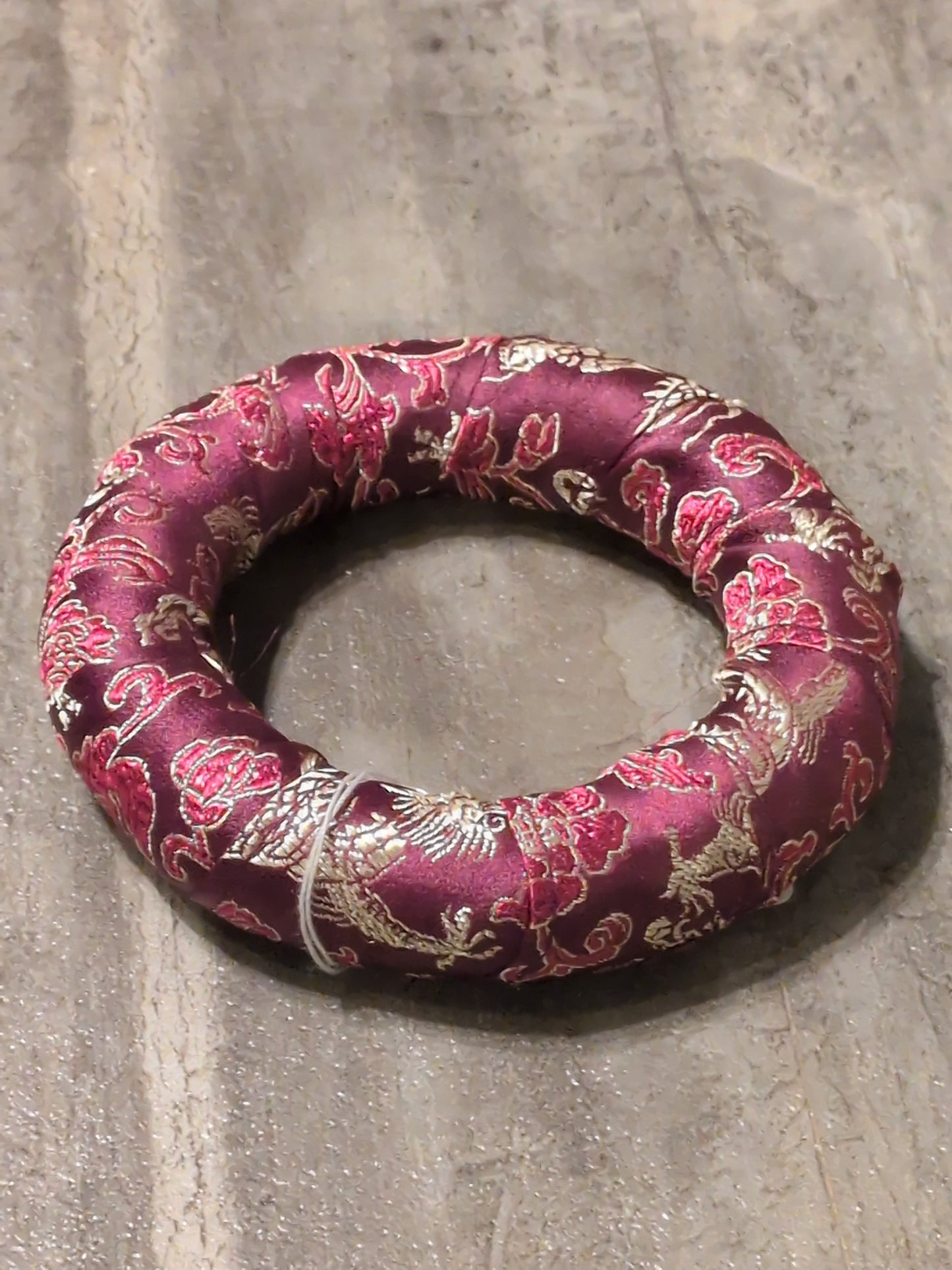 4" Singing Bowl Ring Pillow Purple