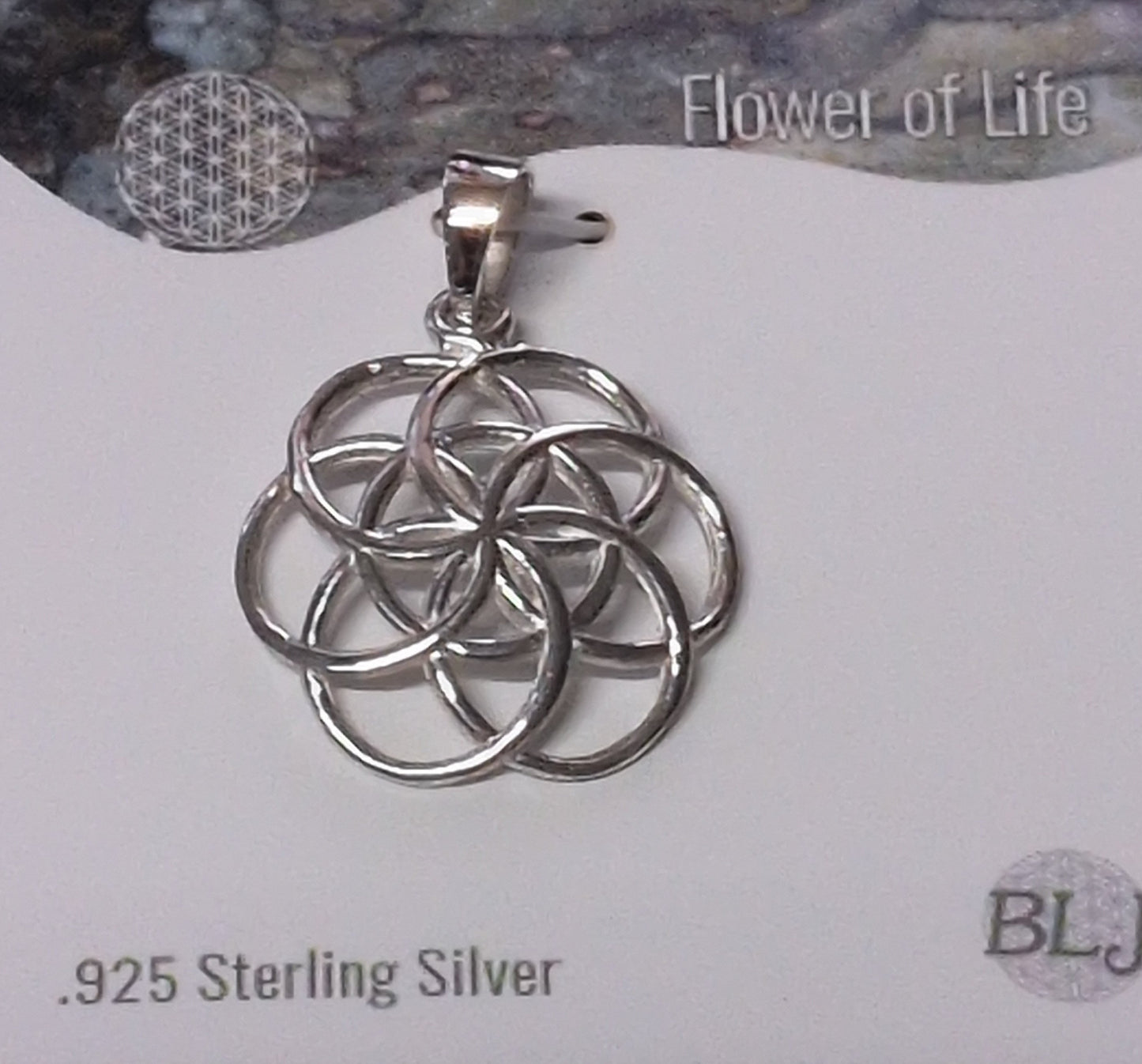 Flower of Life Sterling Silver Pendant (Open Design)
