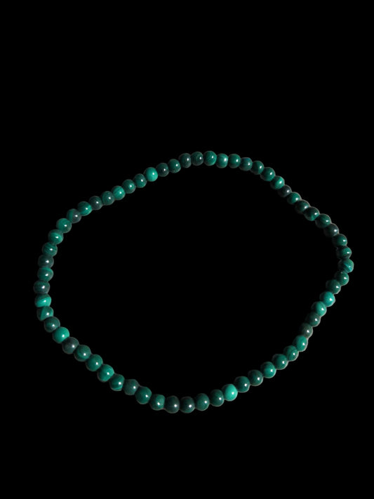 4mm round bead Bracelet Malachite