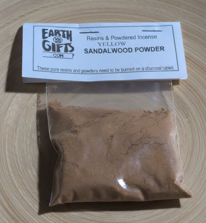 Earth Gifts Resins & Powdered Incense Yellow Sandalwood Powder