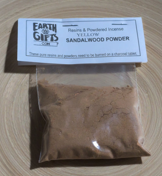 Earth Gifts Resins & Powdered Incense Yellow Sandalwood Powder