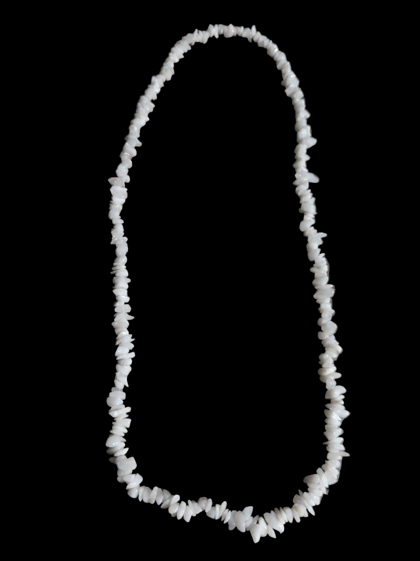 Gemstone Chips Necklace- White Agate