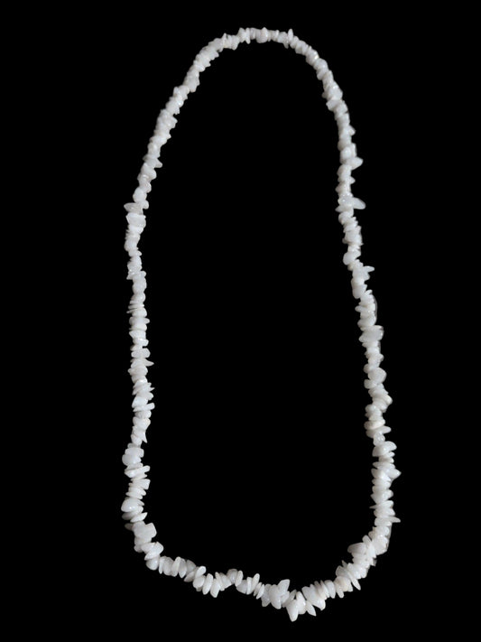 Gemstone Chips Necklace- White Agate