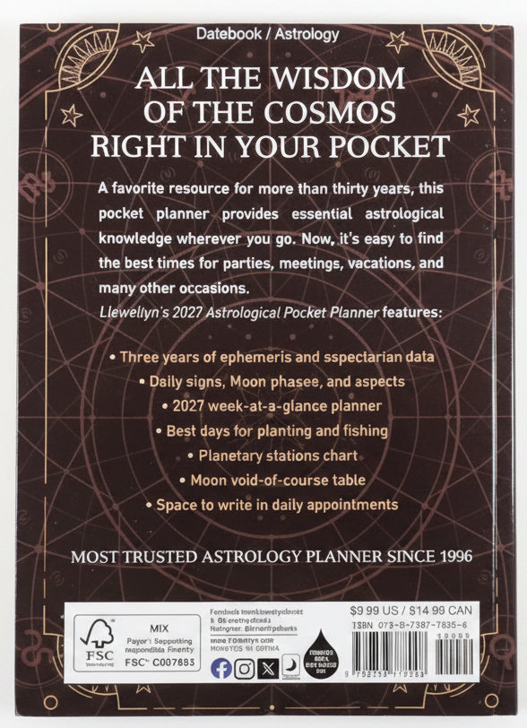 2027 Llewellyn's Astrological Pocket Planner