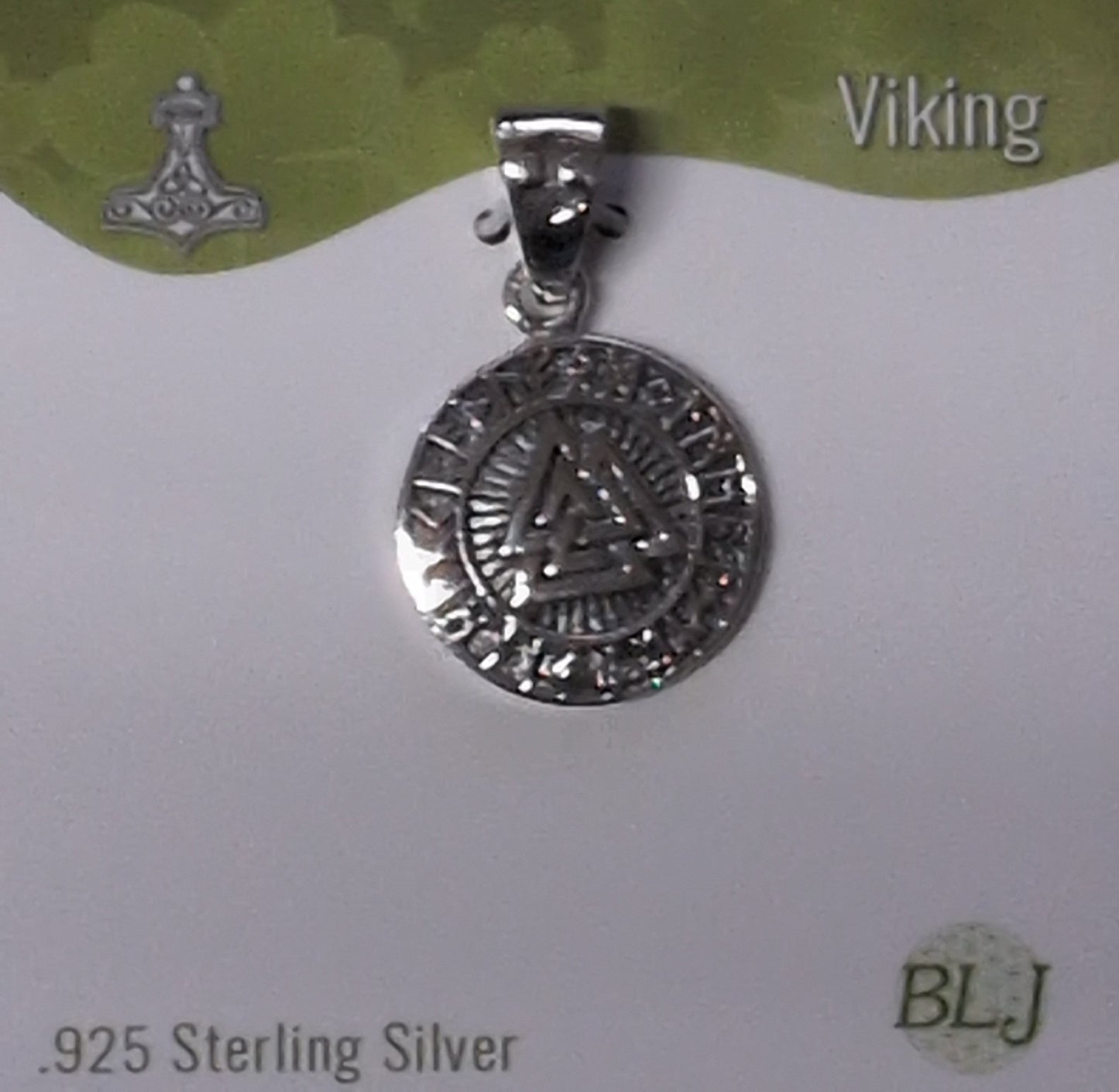 Viking Sterling Silver Pendant (Coin Design)