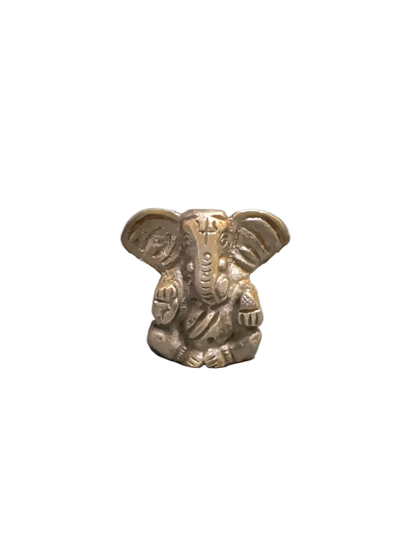 Aluminum Seated Ganesha Antique Finish 1.25"