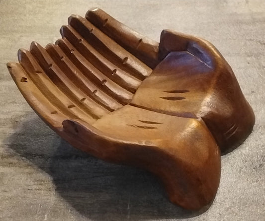 5"x 6" Giving Hands Wooden Bowl