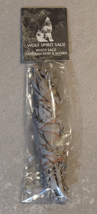 Wolf Spirit Sage White Sage Frankincense & Myrrh Bundle