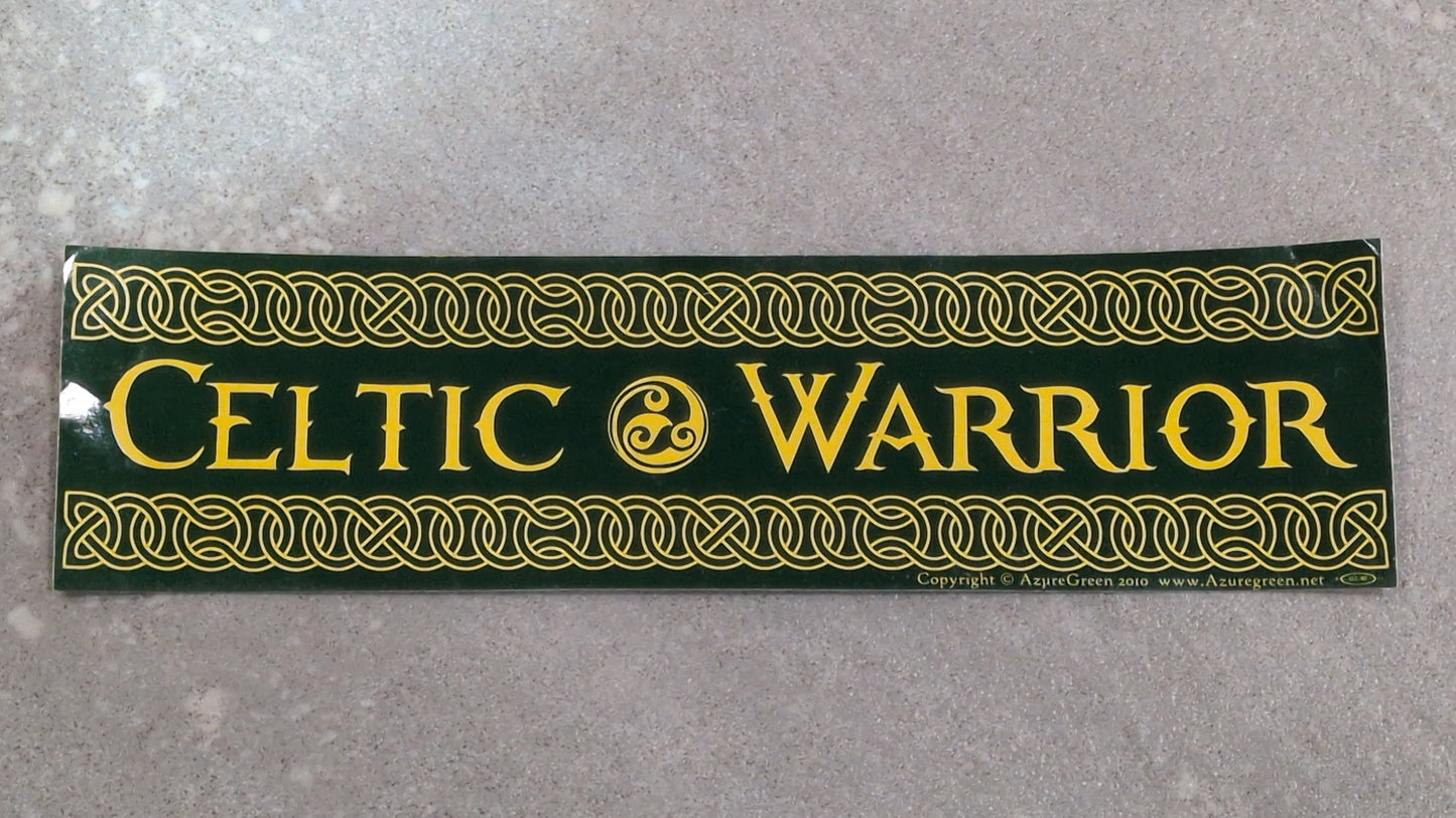 Celtic warrior bumper sticker